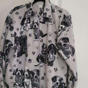 Zip up Doggy print Jacket NWOT
